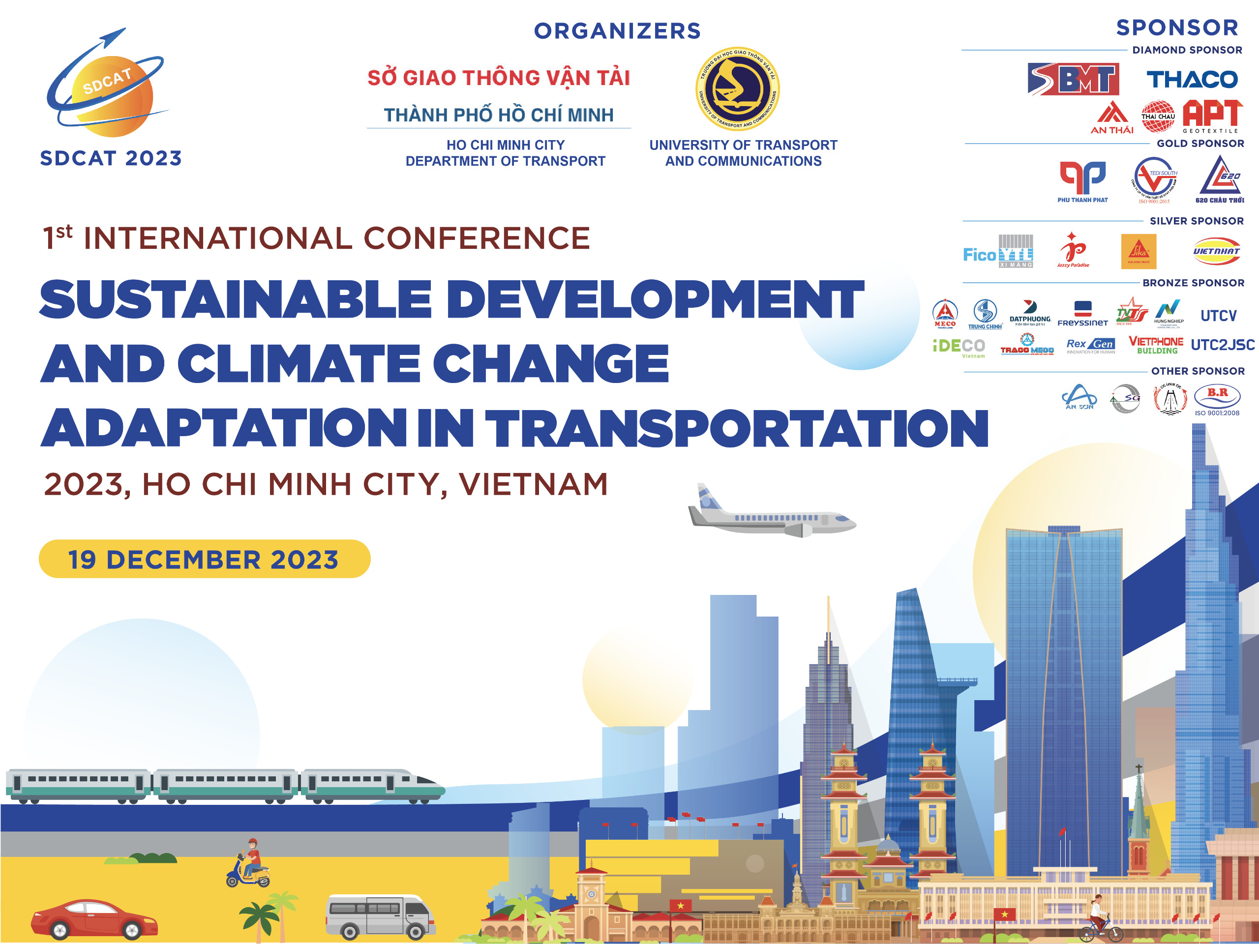 Thông cáo báo chí Hội thảo quốc tế về Phát triển bền vững và thích ứng với biến đổi khí hậu trong lĩnh vực giao thông vận tải năm 2023 (SDCAT 2023)
